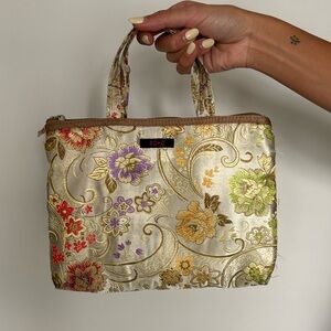 Gold floral bag
